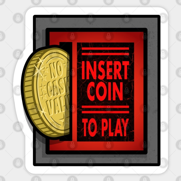 Arcade Coin Slot - Pinball Game Coin-Op Sticker by BradAlbright